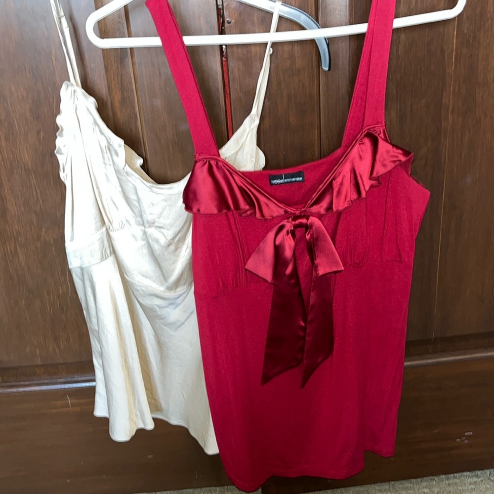 Ann Taylor Silk Cami & Moda Red Cami Size M/L